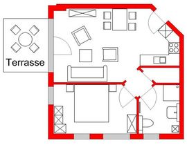 Haus Möwe 2 Wohnung 01 mit Terrasse