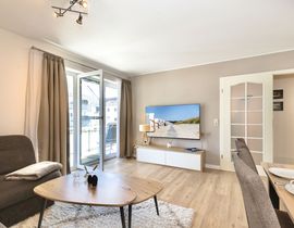 Strandnaher Urlaub an der Ostsee: Ferienwohnung Helene mit zwei Balkonen