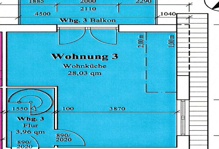 Grundriss der Wohnung 03 Grundriss der Wohnung 03