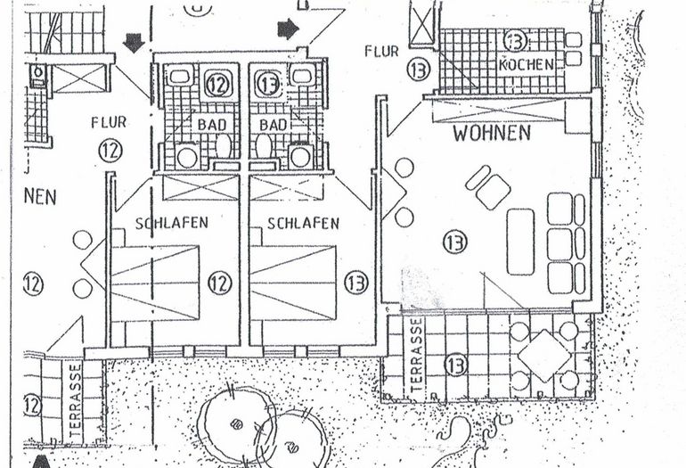 Grundriss der Wohnung