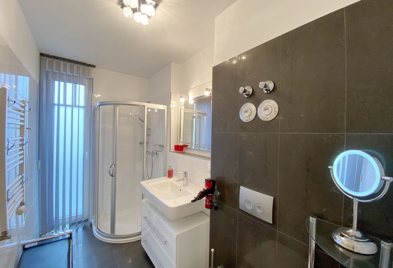 Tageslichtbadezimmer mit Dusche