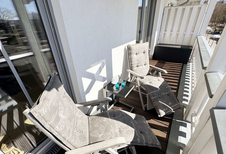 bestuhlte Dachterrasse