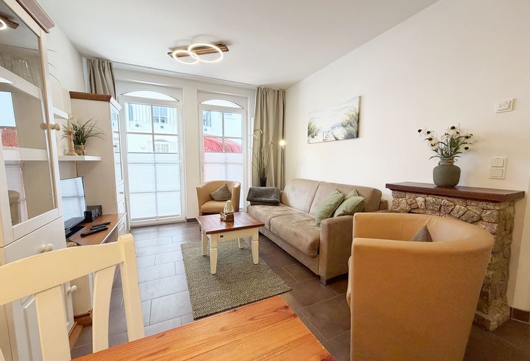 Haus Meeresblick A 0.04 Weiße Düne-Wohn- und Essbereich Haus Meeresblick A 0.04 Weiße Düne-Wohn- und Essbereich