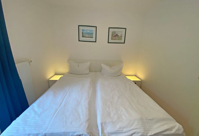 Das Schlafzimmer der Ferienwohnung