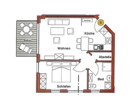 Haus Möwe 2 Wohnung 05 "Rügenglück" mit Balkon