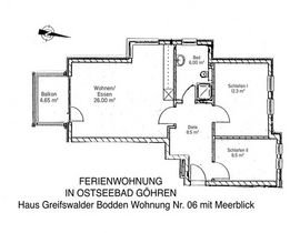 Haus Greifswalder Bodden Wohnung Nr. 06 mit Meerblick