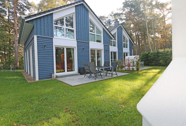 Blich von hinten auf das Ferienhaus Traumland