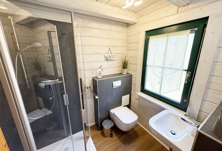 modernes Badezimmer mit Dusche