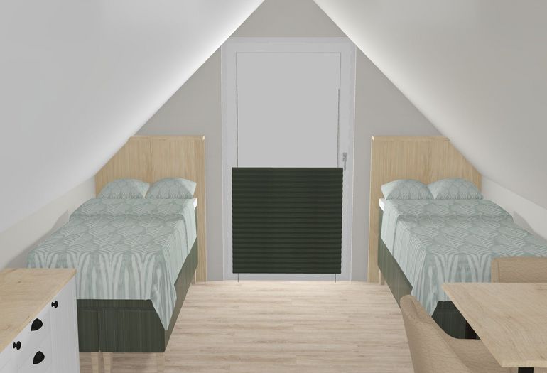 zukünftiges Schlafzimmer im Obergeschoss zukünftiges Schlafzimmer im Obergeschoss