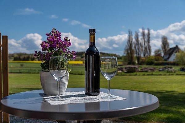 Haus Inselperle Whg. 01 mit Terrasse und Boddenblick