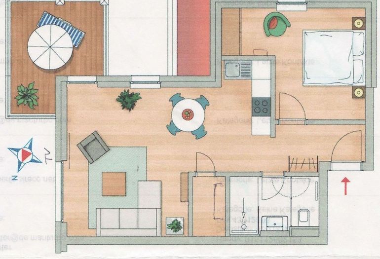 Grundriss der Ferienwohnung 04 Grundriss der Ferienwohnung 04