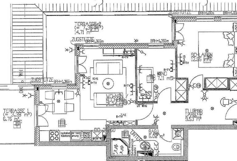 Grundriss der Wohnung Grundriss der Wohnung