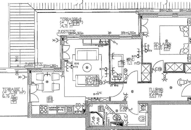 Grundriss der Wohnung