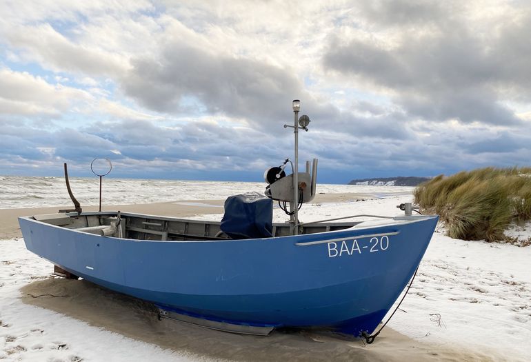 Fischerboot am Baaber Strand