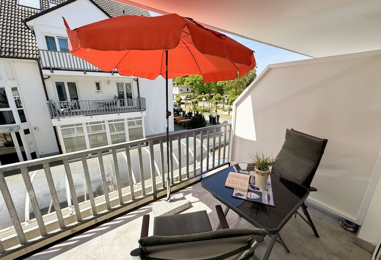 Balkon der Ferienwohnung Strandkieker Balkon der Ferienwohnung Strandkieker