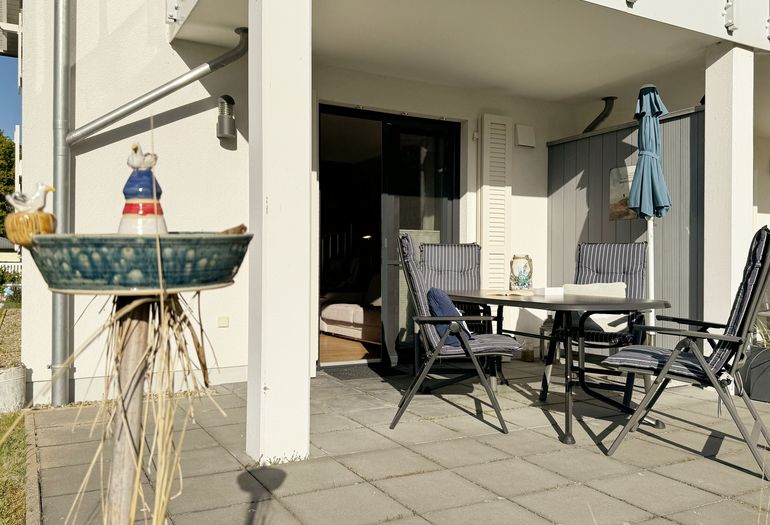Haus Windrose - Terrasse der Wohnung 01 Seehase