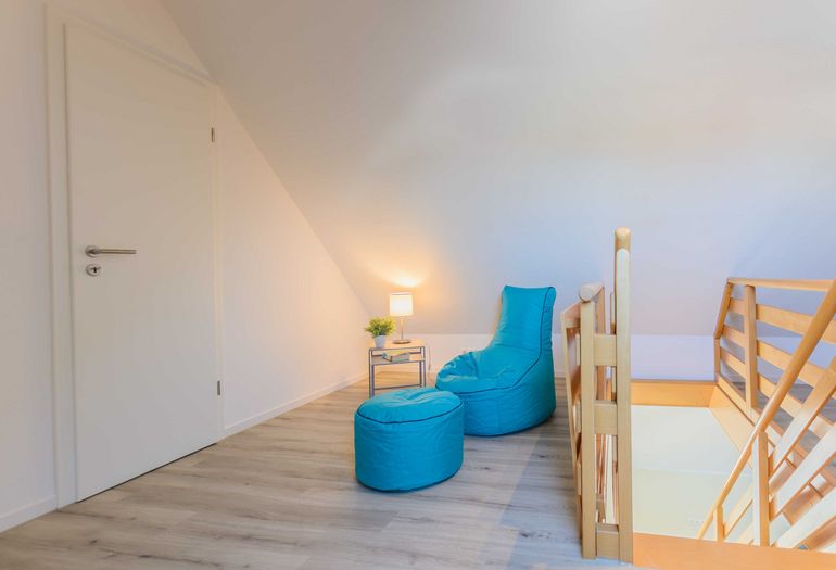 erstes Schlafzimmer mit Sitzsack zum entspannen