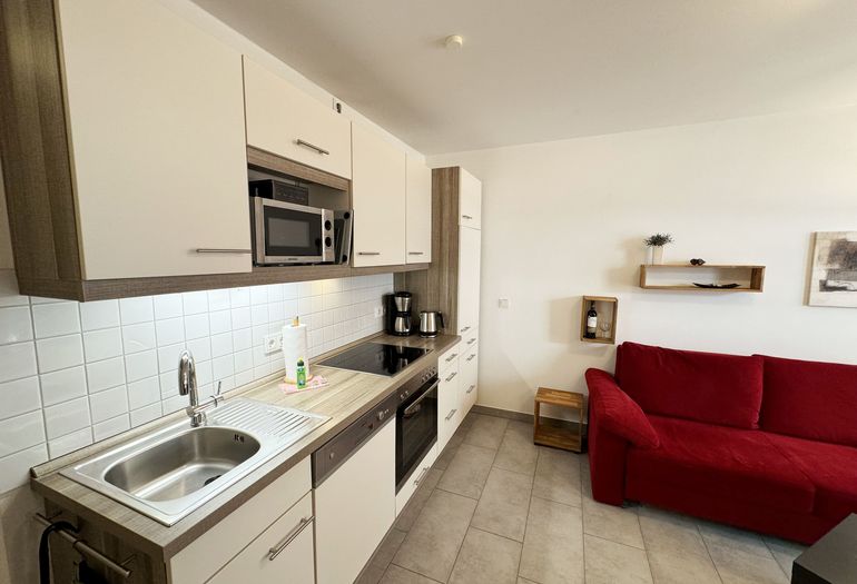 Haus Meeresblick WE A 1.10 moderne Küchenzeile Haus Meeresblick WE A 1.10 moderne Küchenzeile