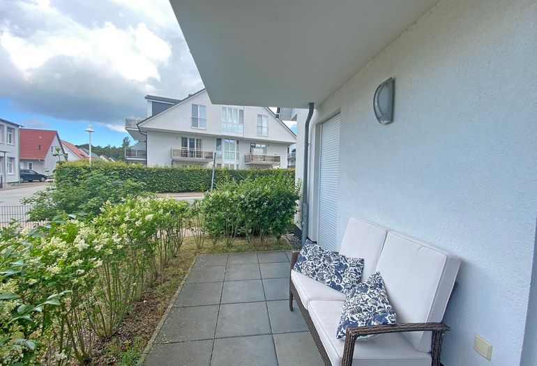 bestuhlte Terrasse in ruhiger Lage