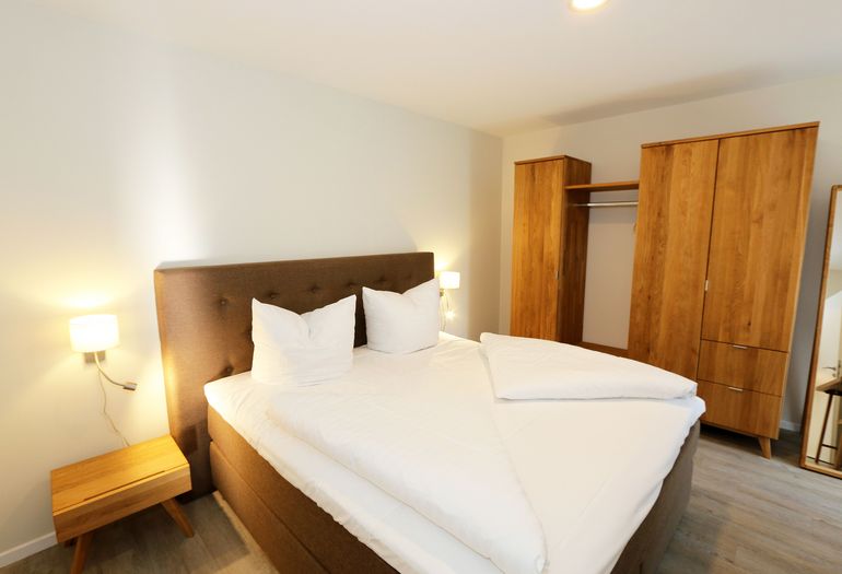 Schlafzimmer mit Doppelbett Schlafzimmer mit Doppelbett