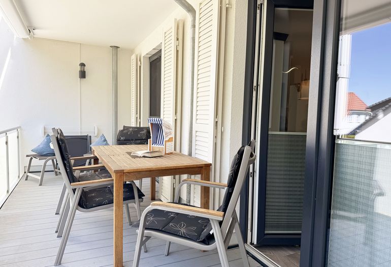 Balkon von der Ferienwohnung Sturmböe