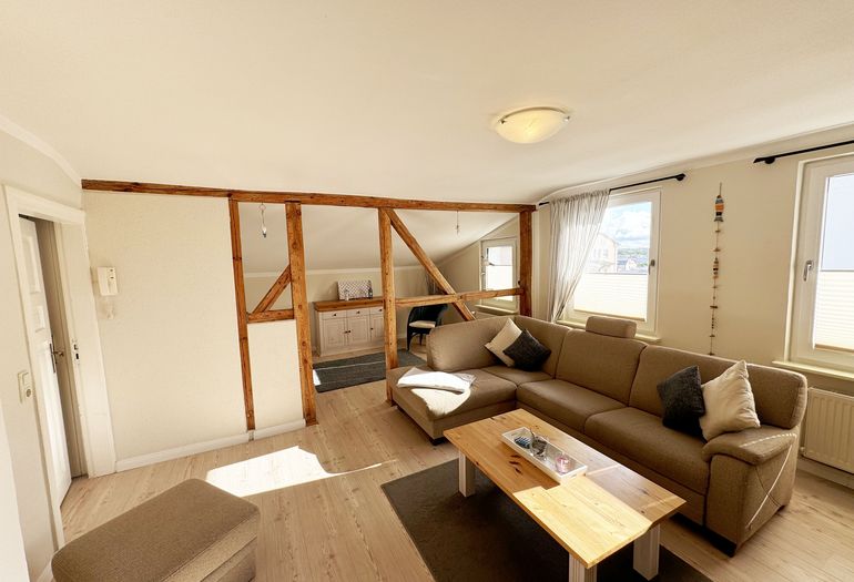 Wohnbereich mit Fachwerk Wohnbereich mit Fachwerk