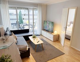 Ferienwohnung 01 Strandgut mit Terrasse