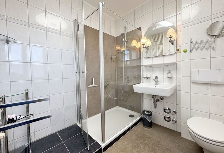 Tageslichtbadezimmer mit WC