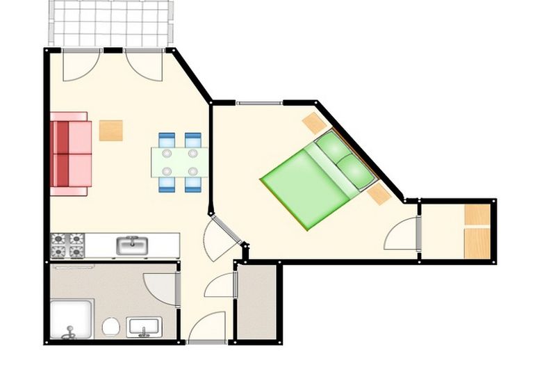 Haus Meeresblick WE A 1.10 Grundriss der Wohnung