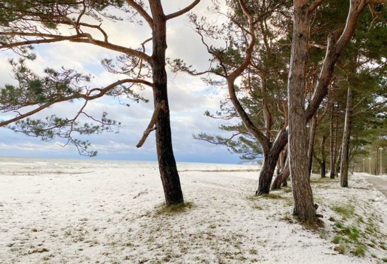 Baaber Strand mit Schneedecke Baaber Strand mit Schneedecke