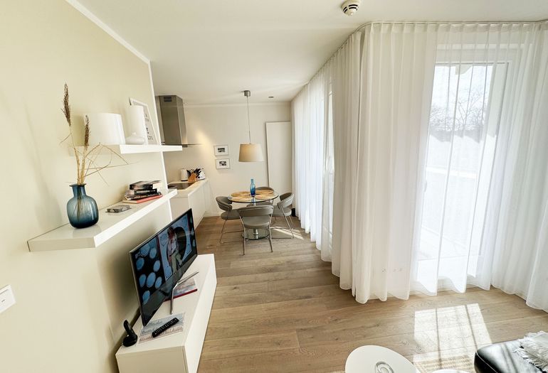 Haus Meeresblick A 4.03 Urlaubsglück - Blick in den Wohnbereich Haus Meeresblick A 4.03 Urlaubsglück - Blick in den Wohnbereich