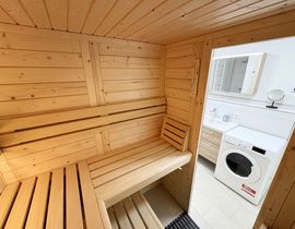 Haus Düne mit Sauna - Doppelhaushälfte Nr. 1 mit Terrasse & Sauna