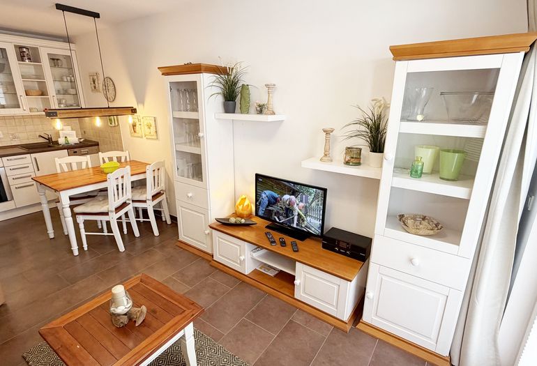Haus Meeresblick A 0.04 Weiße Düne-Wohn- und Essbereich Haus Meeresblick A 0.04 Weiße Düne-Wohn- und Essbereich