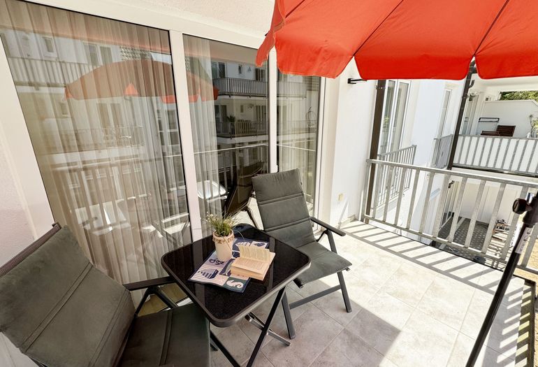 Balkon der Ferienwohnung Strandkieker Balkon der Ferienwohnung Strandkieker
