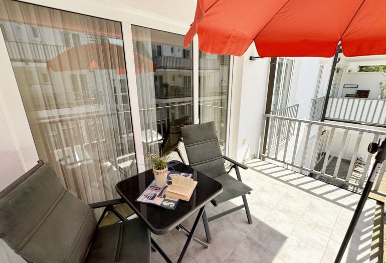 Balkon der Ferienwohnung Strandkieker