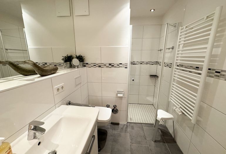 Haus Meeresblick WE A 1.10 Duschbad mit WC und Waschtisch Haus Meeresblick WE A 1.10 Duschbad mit WC und Waschtisch