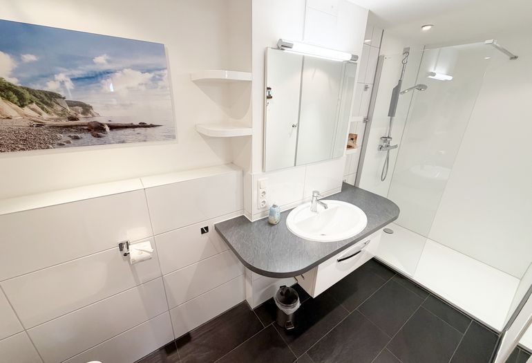 Villa Rosa Whg. 16 Meereszauber - Badezimmer