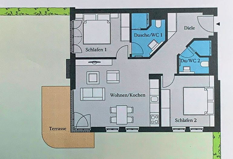 Grundriss der Wohnung