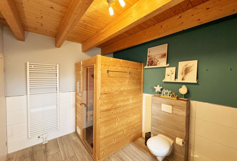 Ferienhaus Ilsebill - untere Bad mit Sauna Ferienhaus Ilsebill - untere Bad mit Sauna