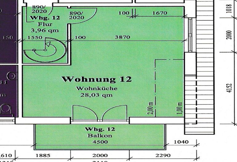Grundriss des Obergeschosses der Ferienwohnung
