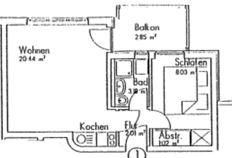 Grundriss der Wohnung