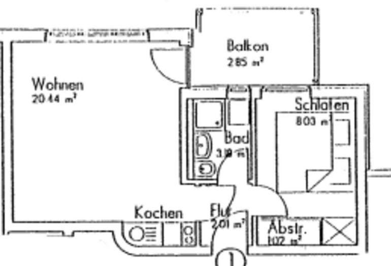 Grundriss der Wohnung