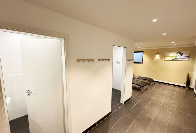 Aufteilung im Wellnessbereich Aufteilung im Wellnessbereich