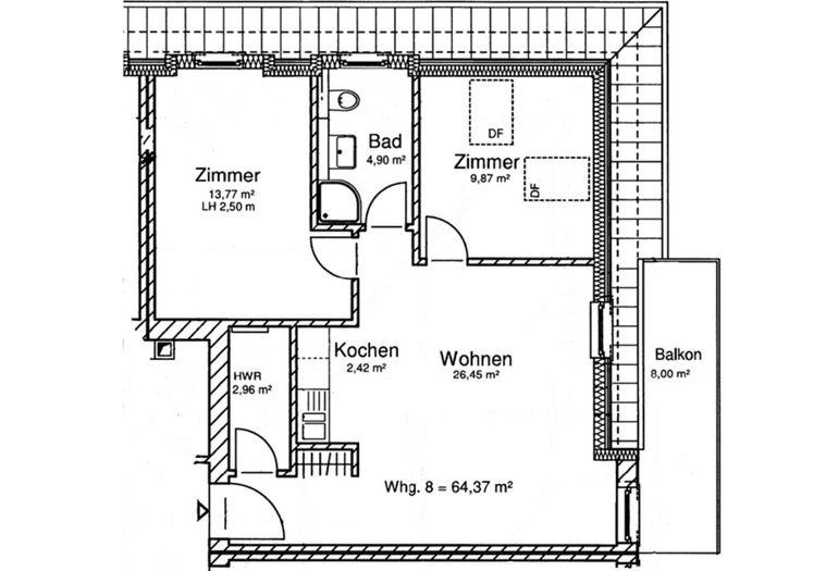 Grundriss der Wohnung