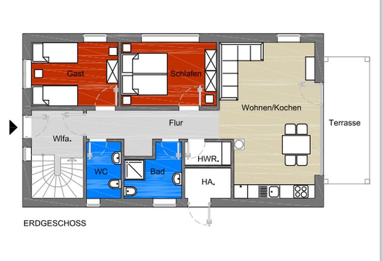 Grundriss der Wohnung Grundriss der Wohnung