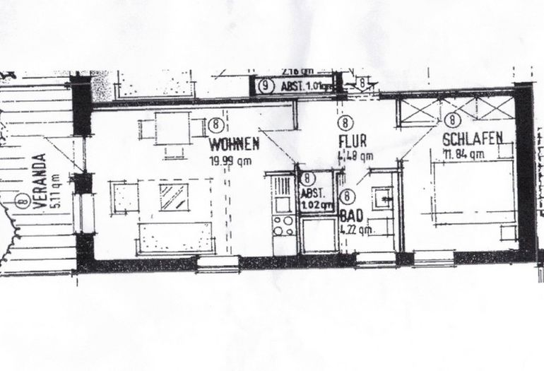 Grundriss der Wohnung