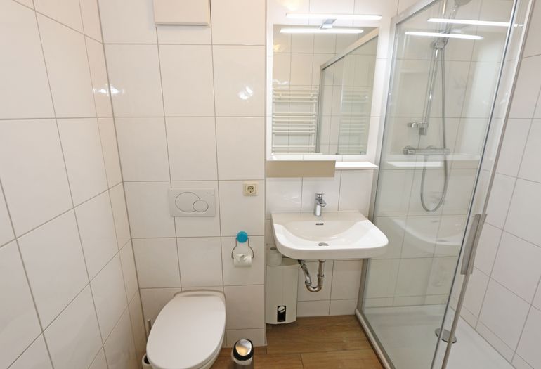 Das Duschbad der Ferienwohnung Das Duschbad der Ferienwohnung