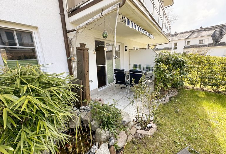 Terrasse mit Bambus Bepflanzung