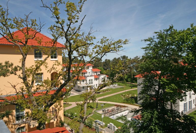 Blick von der Dachterrasse zum Haus Meereblick Blick von der Dachterrasse zum Haus Meereblick