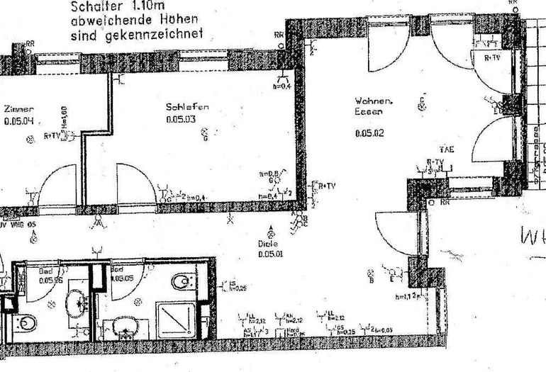 Grundriss der Wohnung Grundriss der Wohnung
